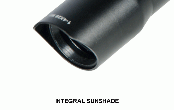 UTG Accushot Scout 1-4x28 Zielfernrohr mit langem Augenabstand SCP3-14LIEMDQ