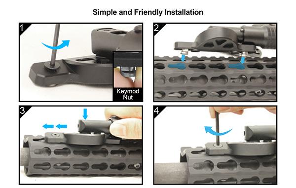 UTG Recon Flex Zweibein für KeyMod TL-BPDK01