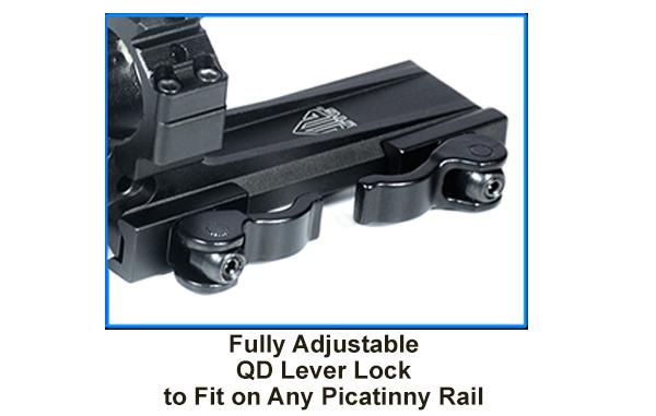 UTG 25mm/1" MAXIMUM STRENGTH Integral QD Blockmontage mit Offsetversatz M1S35070R2