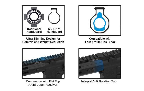 UTG PRO M-LOK Super Slim Vorderschaft für AR15 MTU006SSM