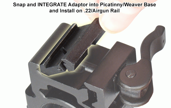 UTG 11mm zu Picatinny-/Weaver-Adapterclips MNT-DT2PW01