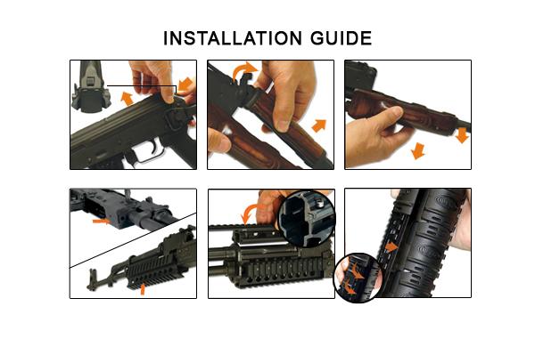 UTG PRO Picatinny Universal Vorderschaft für AK47 MTU009