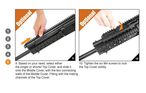 UTG PRO Picatinny Tactical Vorderschaft für Saiga-12 MNT-HGSG12