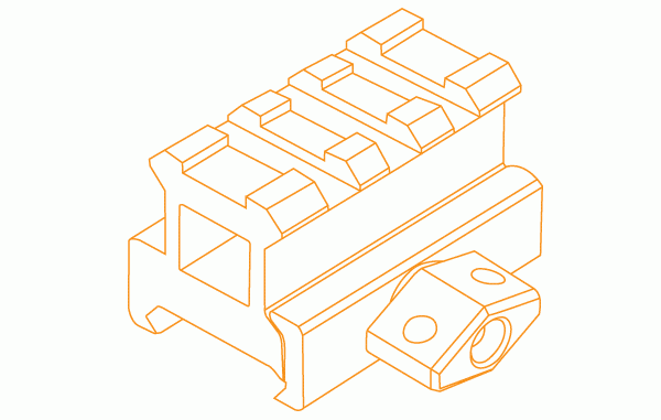 UTG Universal Picatinny Montageschienenerhöhung 40mm lang MNT-RS08S3