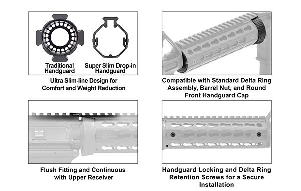 UTG PRO M-LOK Drop-In Super Slim Vorderschaft für AR15 MTU001SSK