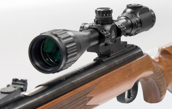 UTG 25mm/1" Accushot Blockmontage mit 38mm Offsetversatz für Kleinkaliber- und Druckluftwaffen RGPMOFS38-25H4