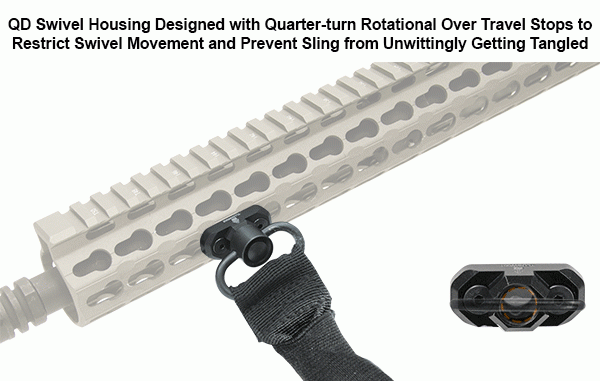 UTG PRO Keymod-Adapter für QD-Tragegurtöse TLUSW002