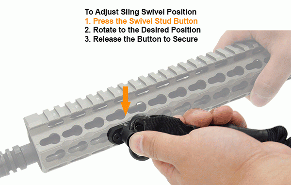 UTG PRO Keymod-Adapter für QD-Tragegurtöse TLUSW002