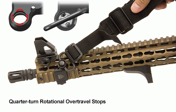 UTG Picatinny-Adapter für QD-Tragegurtöse mit 45 Grad Offsetversatz TL-SWPM01