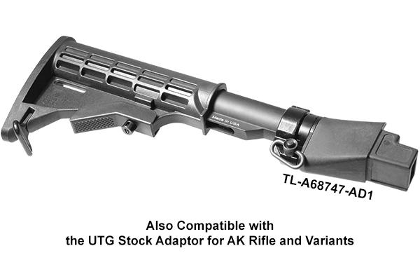 UTG QD Tragegurtösenaufnahme für AR-15 Schubschaft mit QD Tragegurtöse TL-SWR02