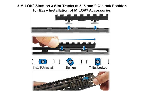 UTG PRO M-LOK Ultra Slim Vorderschaft für AR-15