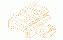 UTG Universal Picatinny Montageschienenerhöhung 30mm lang MNT-RS05S2